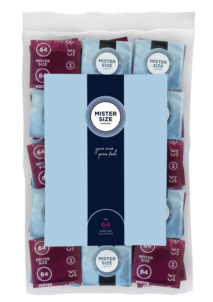 [97145-NATUREL] MISTER SIZE 64mm Condoms 100pcs