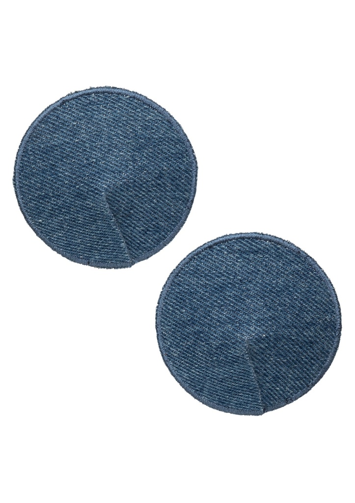 [14640-BLUE] Ride Em Denim Round Pasties