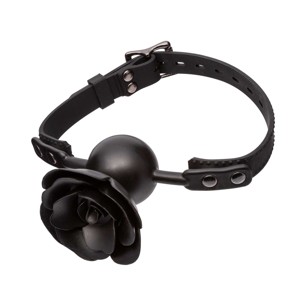[16537-BLACK] CalExotics Removable Rose Gag
