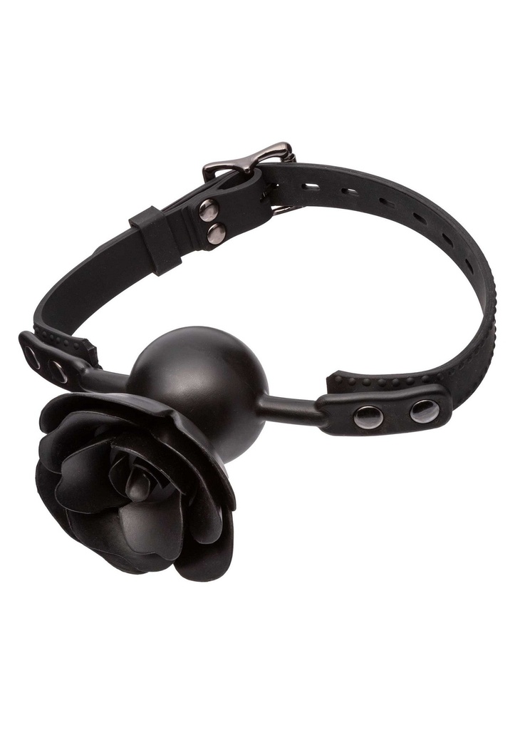[16537-BLACK] Removable Rose Gag