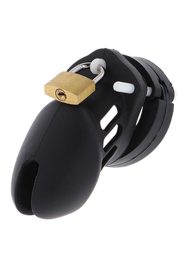 [16822-BLACK] Chastity Cock Cage Silicone Small