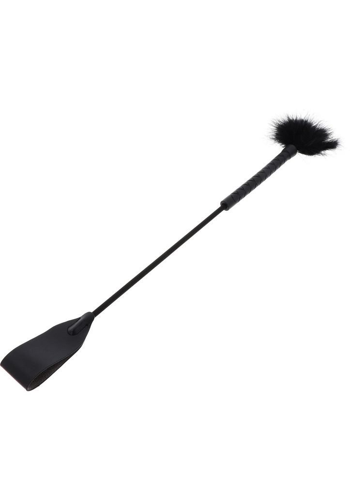 [16830-BLACK] Crop Whip Feather Tickler