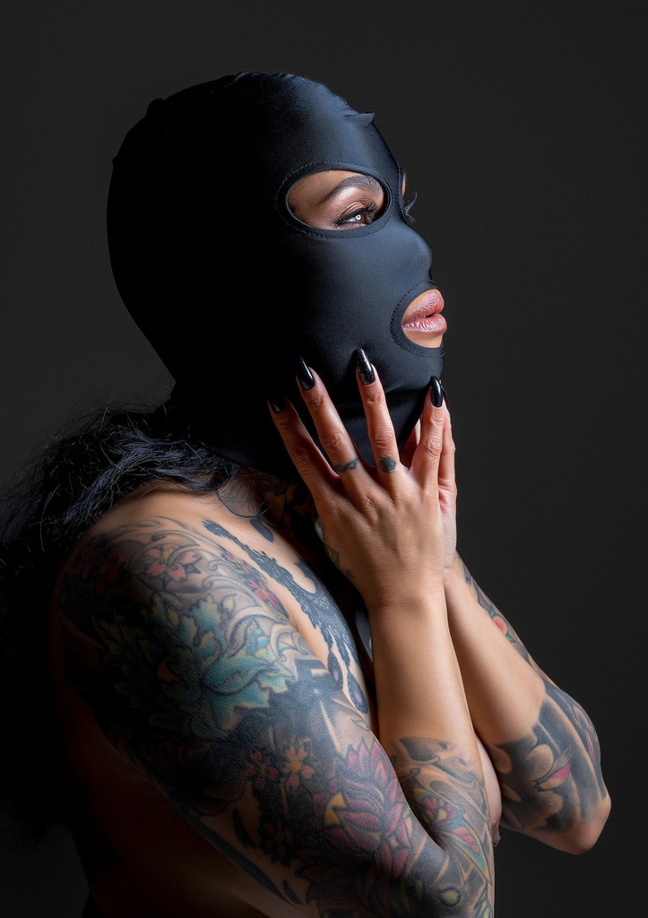 [17132-BLACK] Spandex Hood