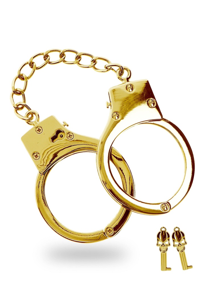 [17170-GOLD] Gold Plated BDSM Handcuffs