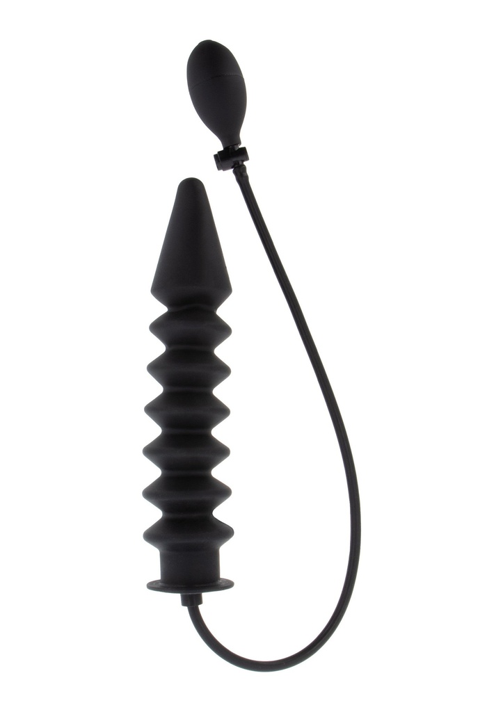 [16857-BLACK] Inflatable Ribbed Plug Expert