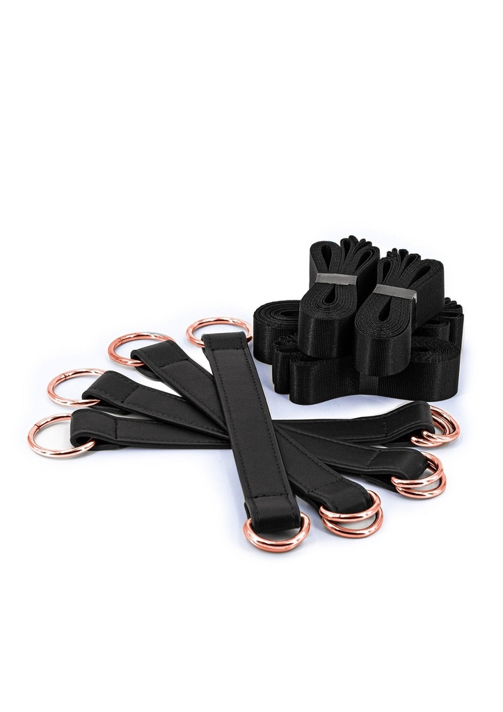 [18836-BLACK] Bondage Couture Tiedown Straps