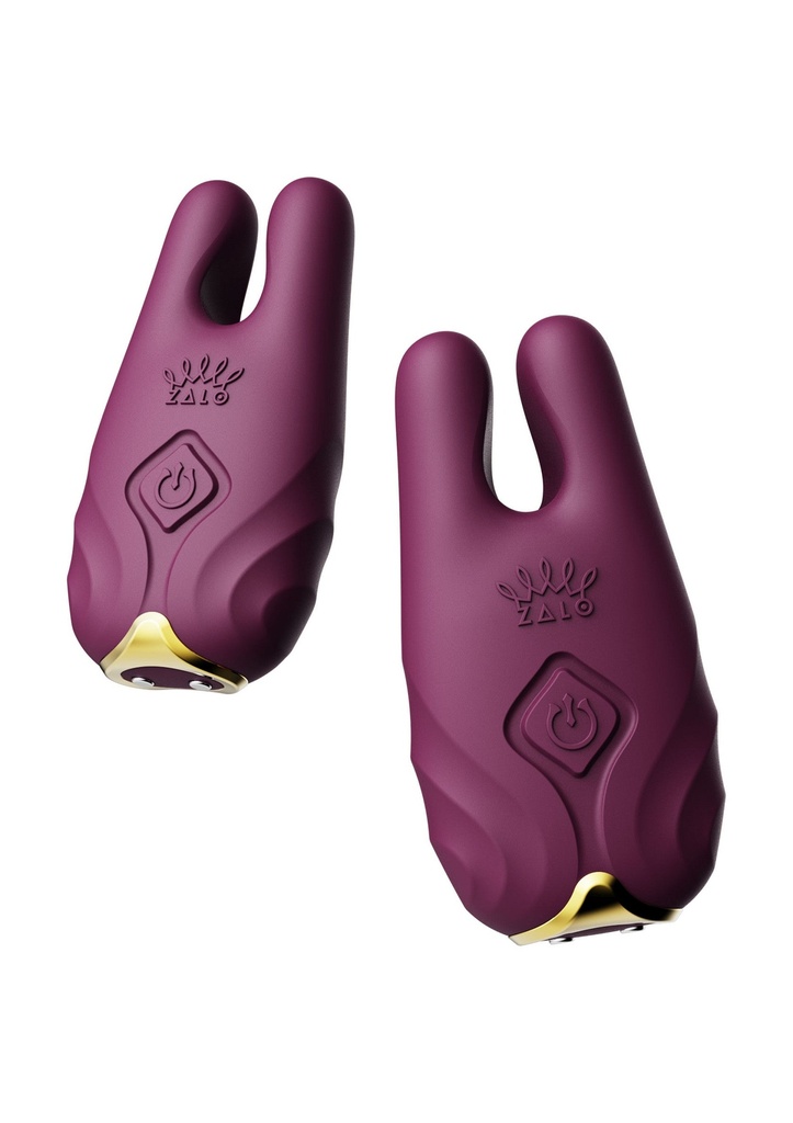 [25510-PURPLE] Nave Vibrating Nipple Clamps