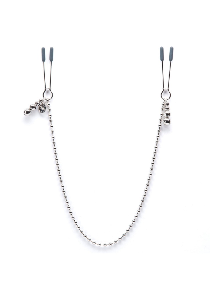 [29042-SILVER] Chained Nipple Clamps