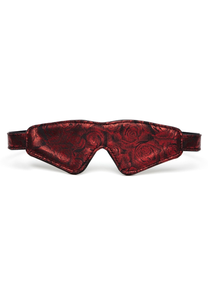 [29051-RED] Reverse PU Leather Blindfold