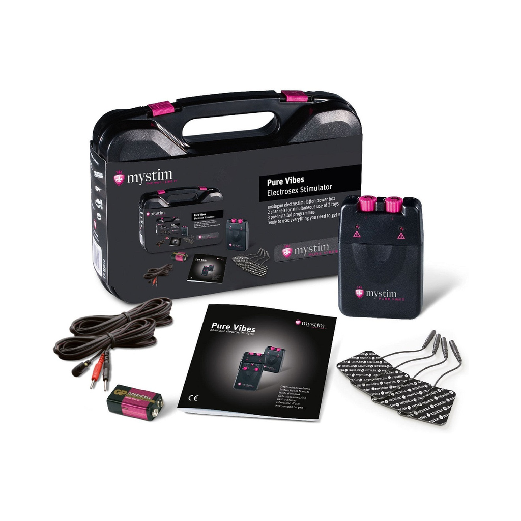 [33501-BLACK] MyStim Pure Vibes – E-Stim Powerbox