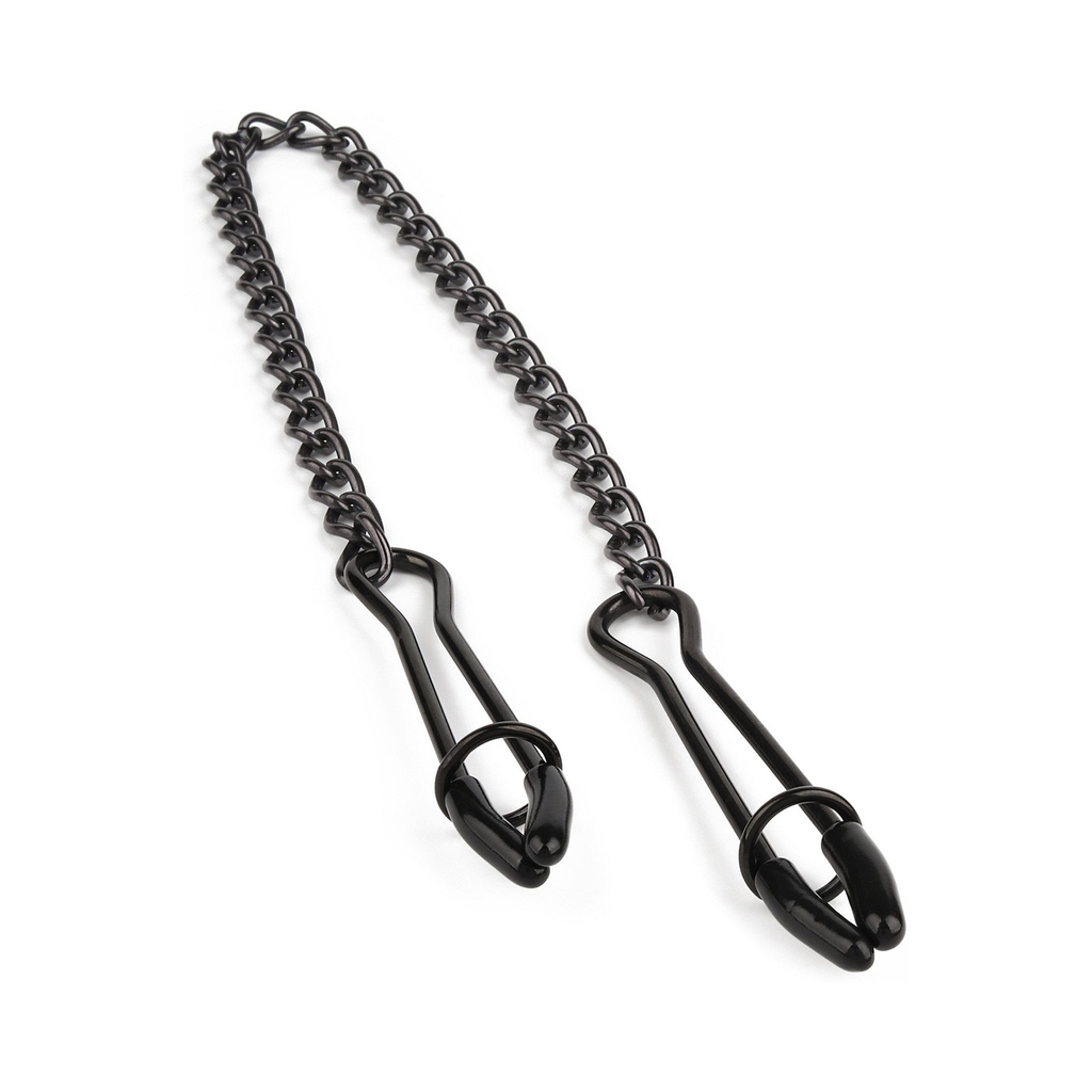 [38407-BLACK] Mr. Steel Tweezer Nipple Clamps Black