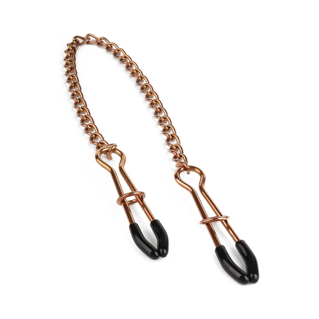 [38408-ROSEGOLD] Mr. Steel Tweezer Nipple Clamps Gold