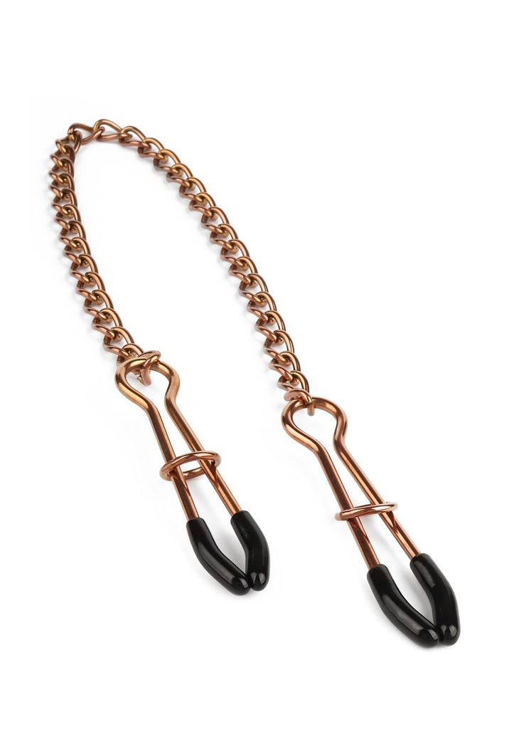 [38408-ROSEGOLD] Tweezer Nipple Clamps Gold