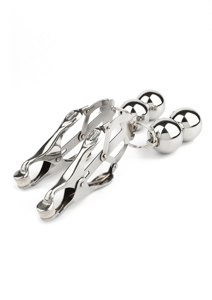 [38416-SILVER] Clover Nipple Clamps Weight