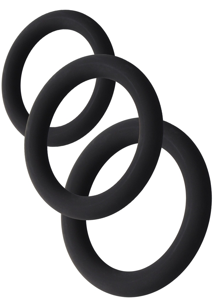 [20504-BLACK] Stamina Starter C-Rings 3 Pcs Set