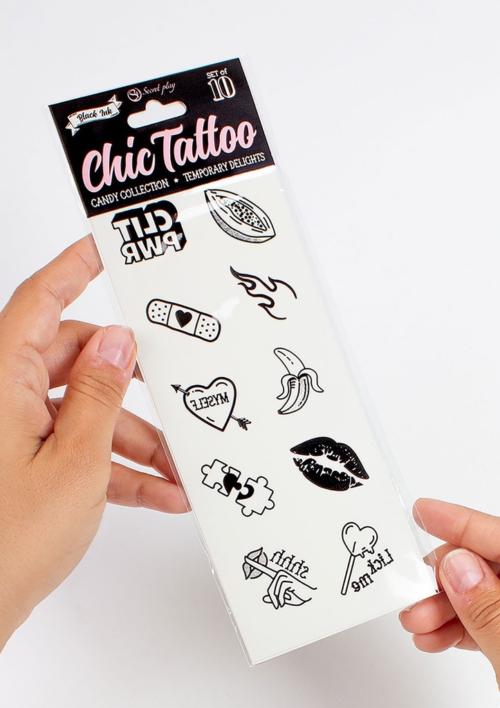 [44325-BLACK] Candy Chic Temporary Tattoo