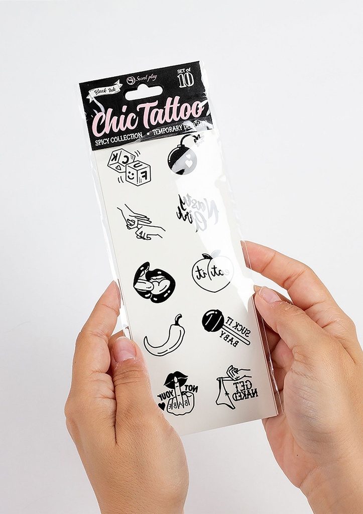 [44326-BLACK] Spicy Chic Temporary Tattoo