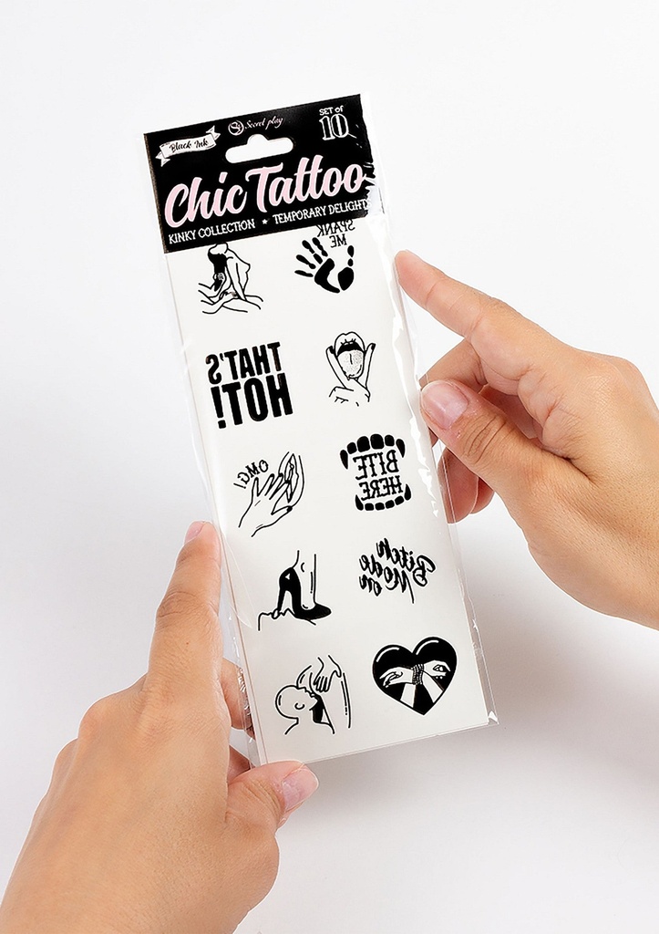 [44327-BLACK] Kinky Chic Temporary Tattoo