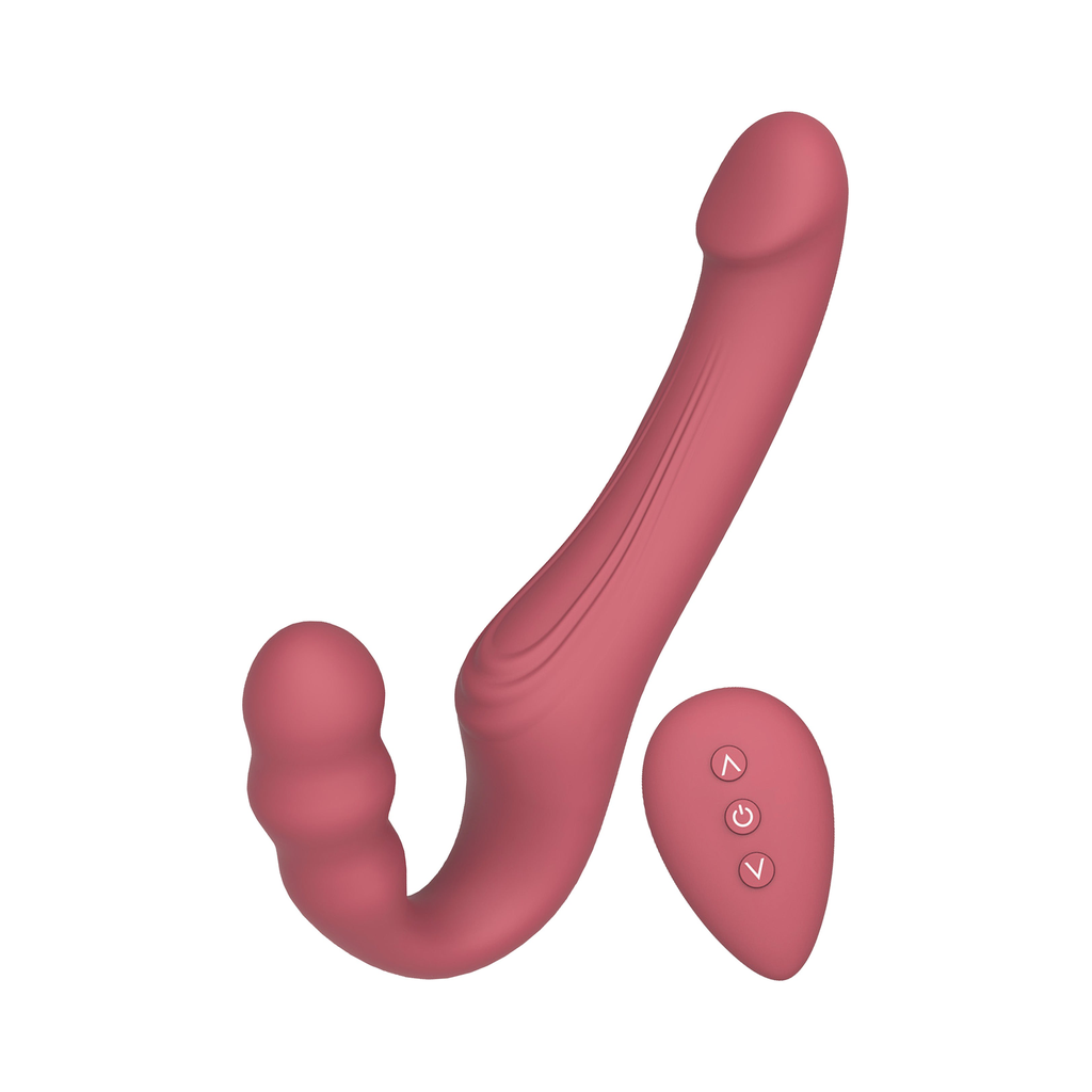 [20213-PINK] She.E.O Strapless Strap-On Vibrator